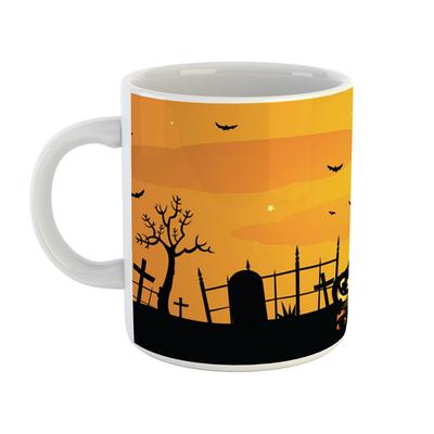 Kép 2/2 - Kísértetház Mintás Ajándék Bögre Halloween-re 2