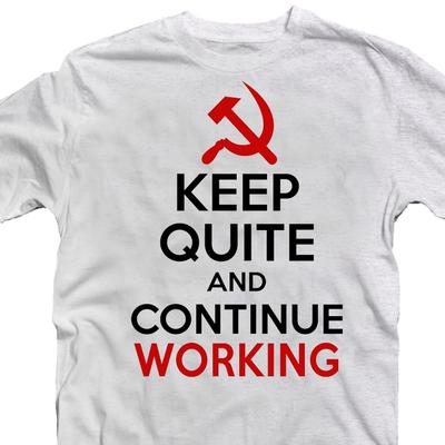 Kép 3/3 - Keep Quiet And Continue Working Ajándék Póló 2