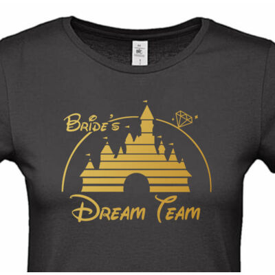 Kép 3/3 - The Bride's DreamTeam Disney Castle Ajándék Parti Póló Lánybúcsúra 3