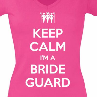 Kép 3/3 - Keep Calm I'm a Bride Guard' Feliratos Lánybúcsú Női Póló 2