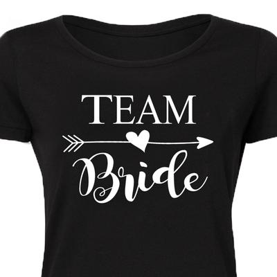 Kép 3/3 - Team Bride Lady' Feliratos Lánybúcsú Női Póló 2