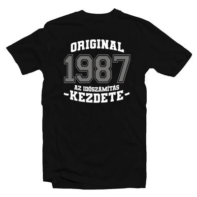 Kép 1/3 - Az Időszámítás Kezdete Szülinapi Ajándék Póló