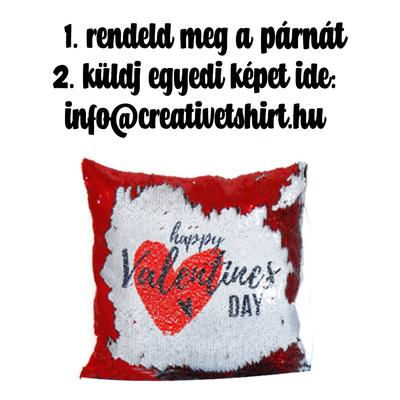 Kép 2/2 - Egyedi A4-es Képpel Készíthető Simogatós Piros Díszpárna 2