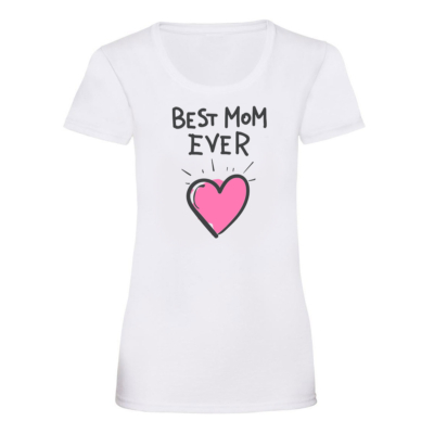 Kép 1/2 - Best Mom Heart - Anyák Napi Ajándék Póló