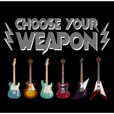 Kép 2/3 - Choose Your Weapon - Gitár 2.0 Ajándék Póló