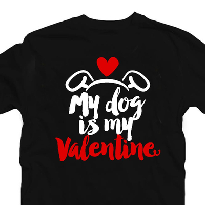 Kép 3/3 - My Dog is My Valentine Love Szerelmes Póló 2