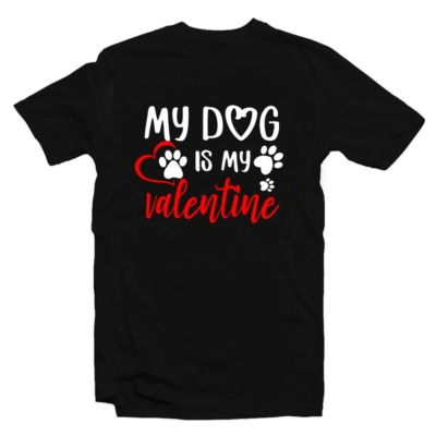 Kép 1/3 - My Dog is My Valentine Szerelmes Póló