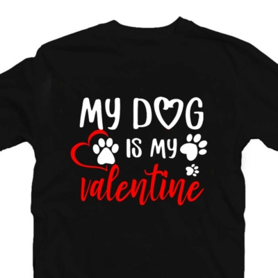 Kép 3/3 - My Dog is My Valentine Szerelmes Póló 2