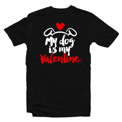 Kép 1/3 - My Dog is My Valentine Love Szerelmes Póló