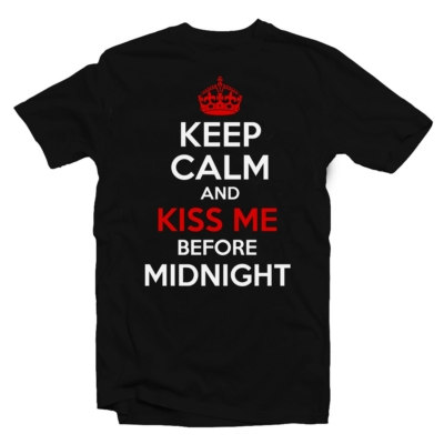 Kép 1/2 - Keep Calm and Kiss Me at Midnight Feliratos Póló