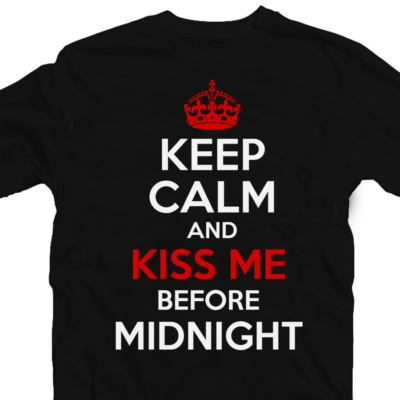 Kép 2/2 - Keep Calm and Kiss Me at Midnight Feliratos Póló 2