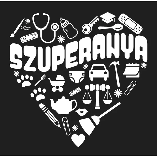Szuperanya Szivecske Ajándék Póló 2