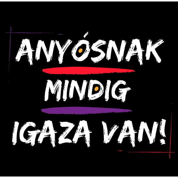 Anyósnak Mindig Igaza Van Ajándék Póló 2