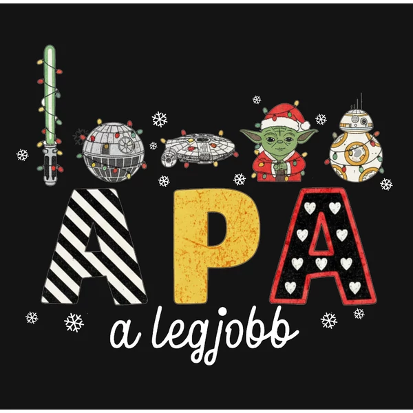 Apa a Legjobb Star and Wars Karácsonyi Ajándék Póló 2