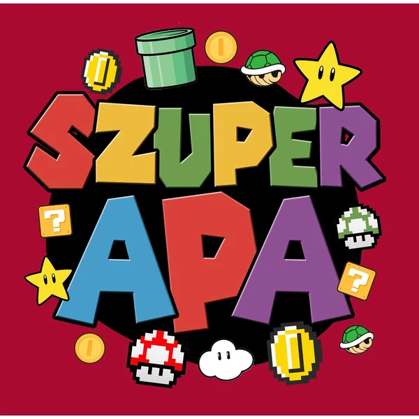 Szuper Apa Mario Ajándék Póló 2