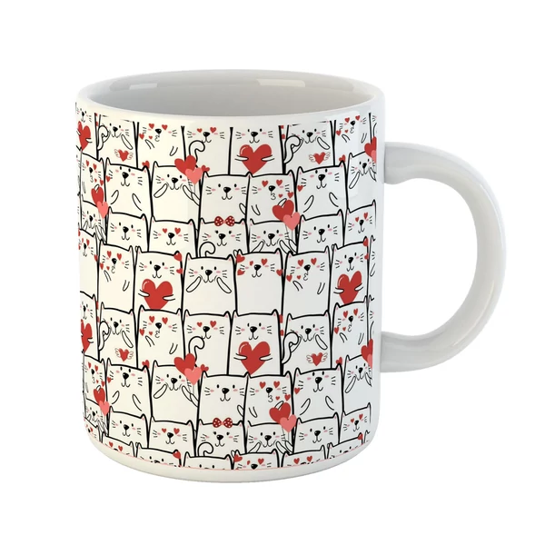 Cuki Szerelmes Cicák Bögre Valentin-napra