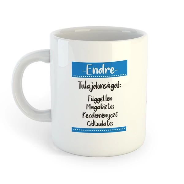 Endre - Ajándék Névnapos Bögre