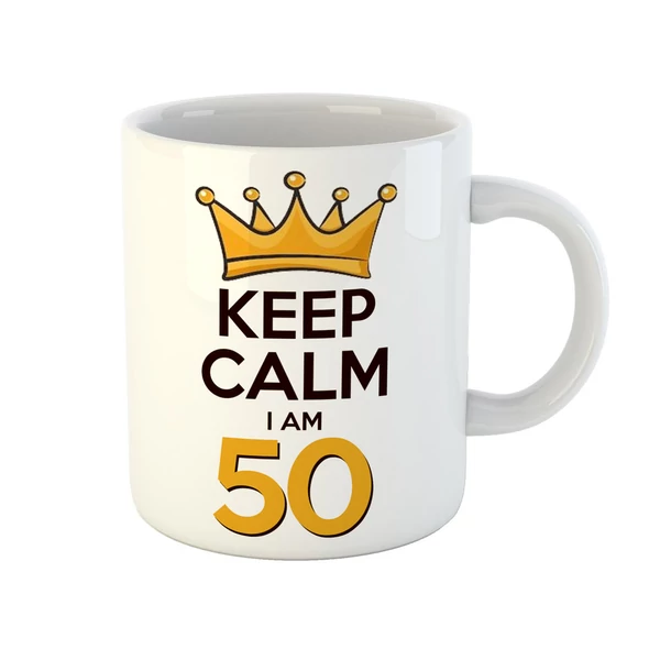 KEEP CALM, I'M 50 Szülinapi Ajándék Bögre