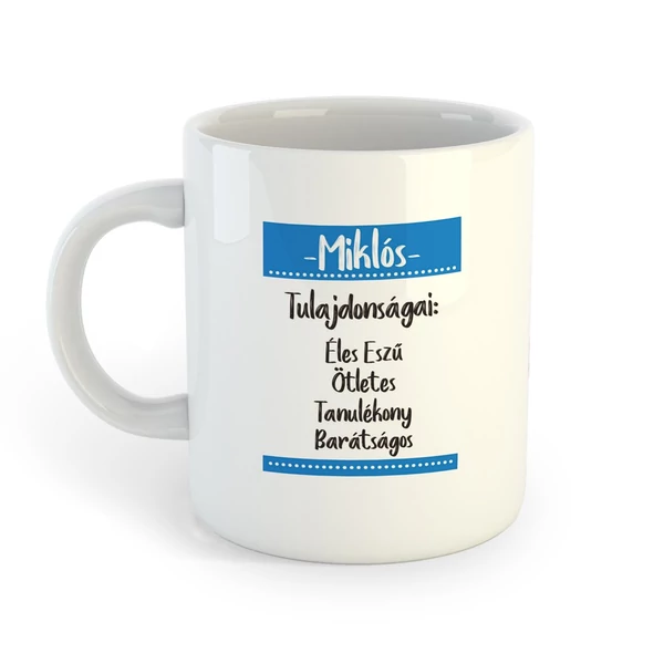 Miklós - Ajándék Névnapos Bögre