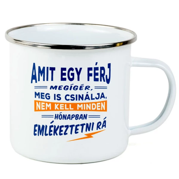 Ajándék Fém Bögre Ismerősnek - Férj