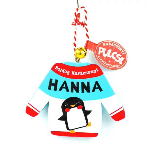 Karácsonyi Pulcsi Dísz: Hanna