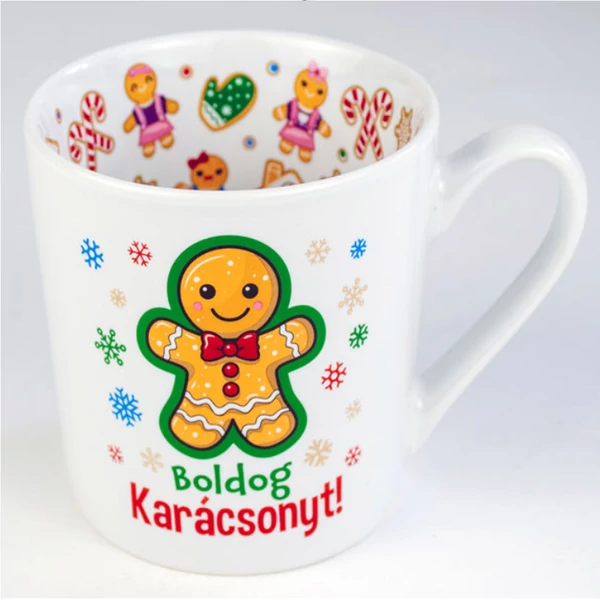 Boldog Karácsonyt Feliratú Lifestyle Karácsonyi Bögre - Mézi