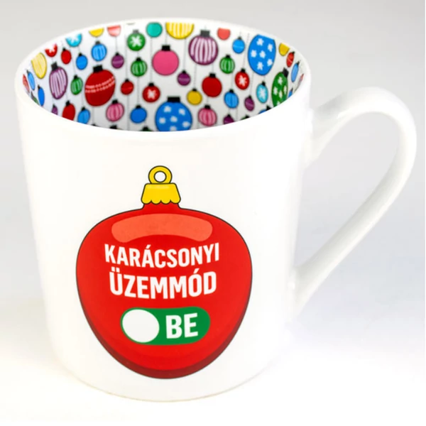 Karácsonyi Üzemmód Be Feliratú Lifestyle Karácsonyi Bögre