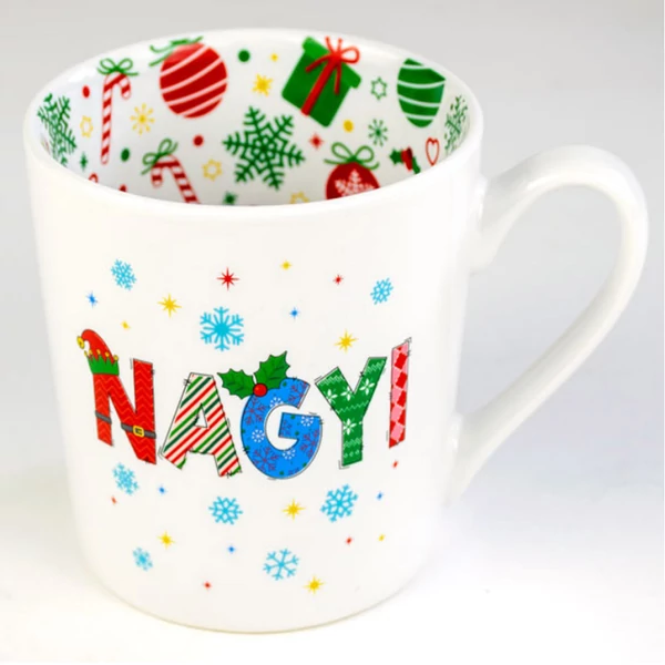 Nagyi Feliratú Lifestyle Karácsonyi Bögre