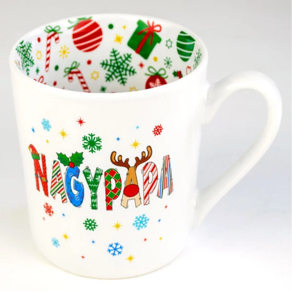 Nagypapa Feliratú Lifestyle Karácsonyi Bögre