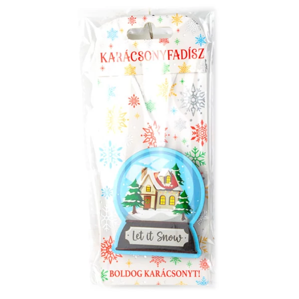 Let It Snow! Feliratú Hógömb Karácsonyfadísz