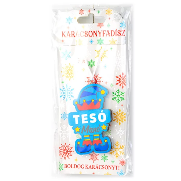 Tesó Manó Feliratú Lifestyle Karácsonyfadísz Fiú Testvérnek