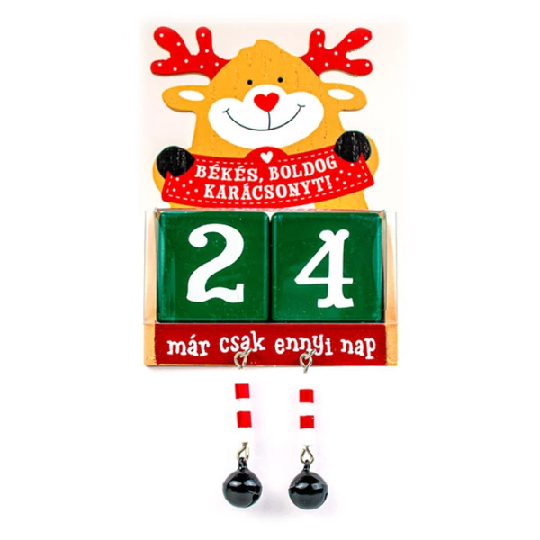 Adventi Öröknaptár Karácsonyra - Boldog Karácsonyt - Rénszarvas