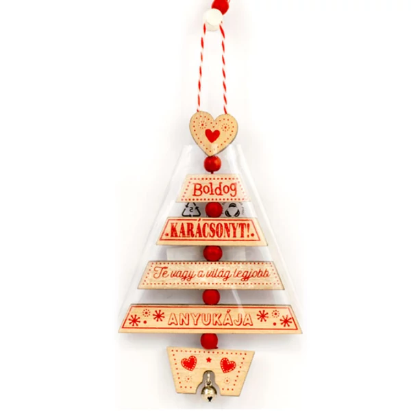 Névre Szóló Karácsonyfadísz - A Világ Legjobb Anyukája