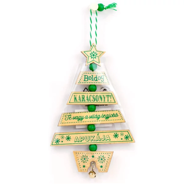 Névre Szóló Karácsonyfadísz - A Világ Legjobb Apukája