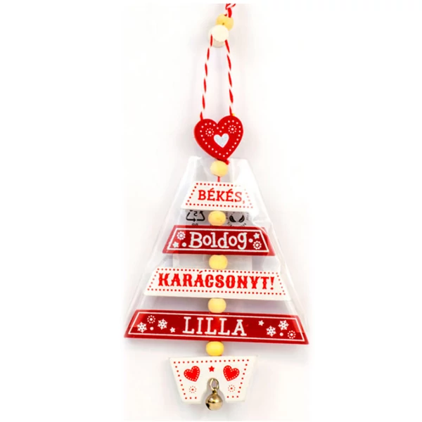 Névre Szóló Karácsonyfadísz - Lilla