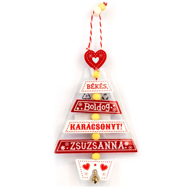 Névre Szóló Karácsonyfadísz - Zsuzsanna