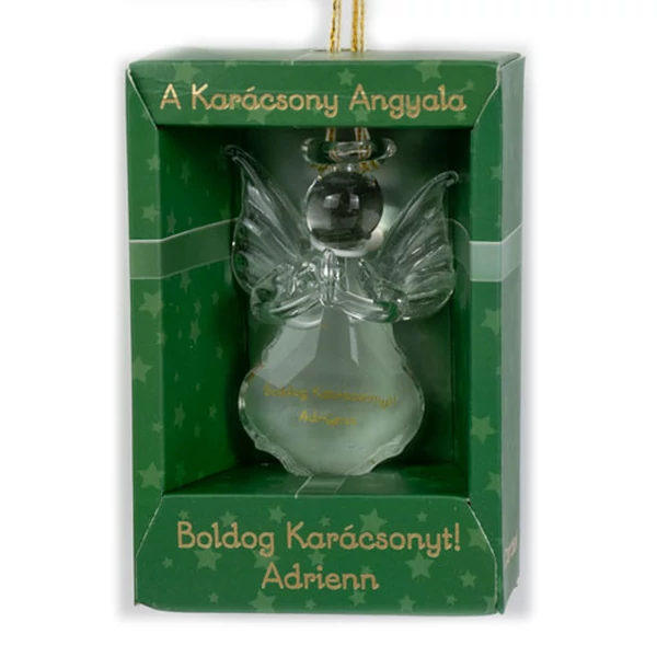 A Karácsony Angyala Dísz - Boldog Karácsonyt! Adrienn Felirattal
