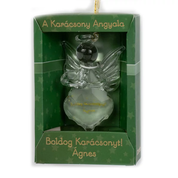 A Karácsony Angyala Dísz - Boldog Karácsonyt! Ágnes Felirattal