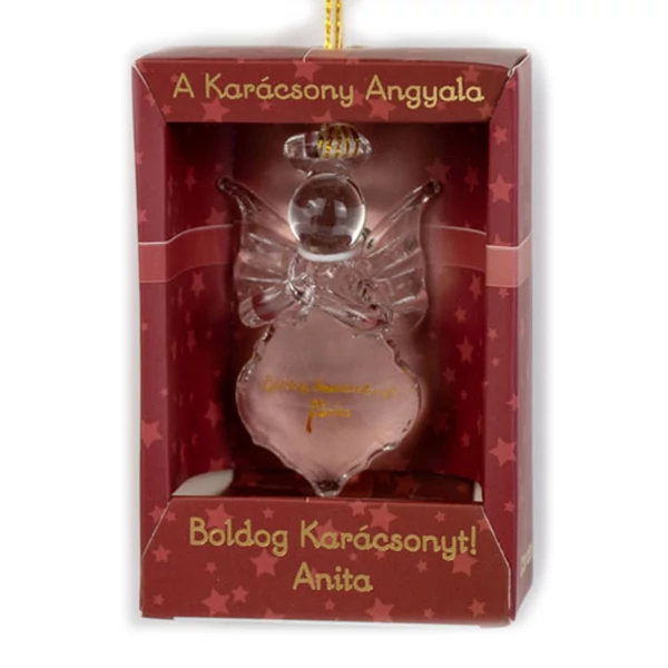 A Karácsony Angyala Dísz - Boldog Karácsonyt! Anita Felirattal