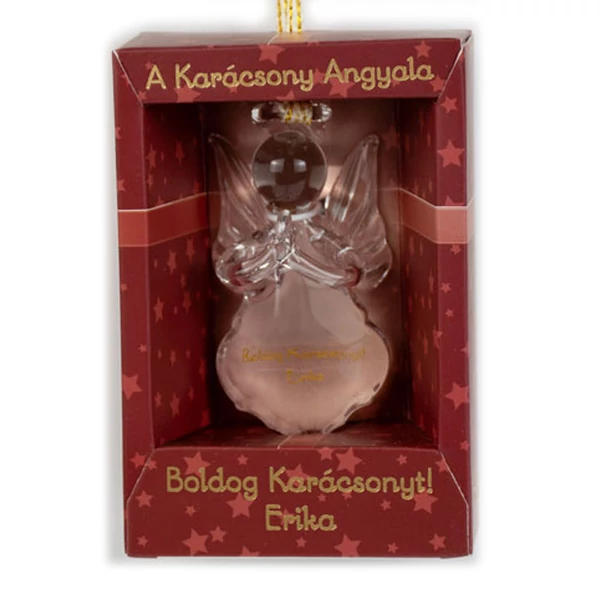 A Karácsony Angyala Dísz - Boldog Karácsonyt! Erika Felirattal