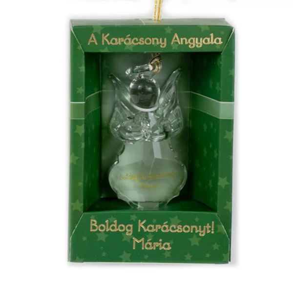 A Karácsony Angyala Dísz - Boldog Karácsonyt! Mária Felirattal