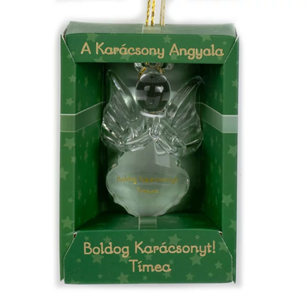 A Karácsony Angyala Dísz - Boldog Karácsonyt! Tímea Felirattal