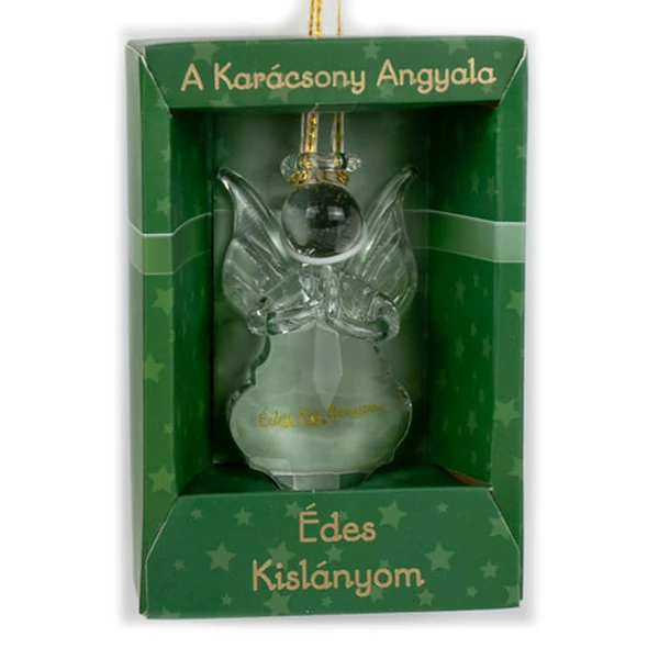 A Karácsony Angyala Dísz - Édes Kislányom Felirattal