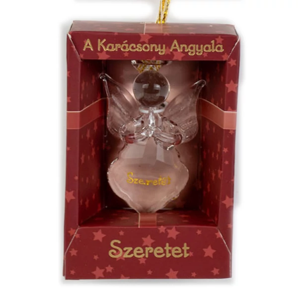 A Karácsony Angyala Dísz - Szeretet Felirattal