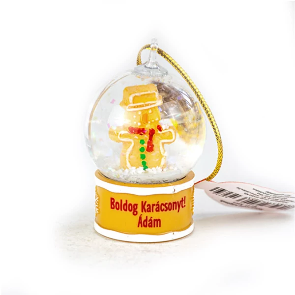 Névre Szóló Hógömb Dísz - Ádám Felirattal