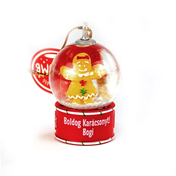Névre Szóló Hógömb Dísz - Bogi Felirattal