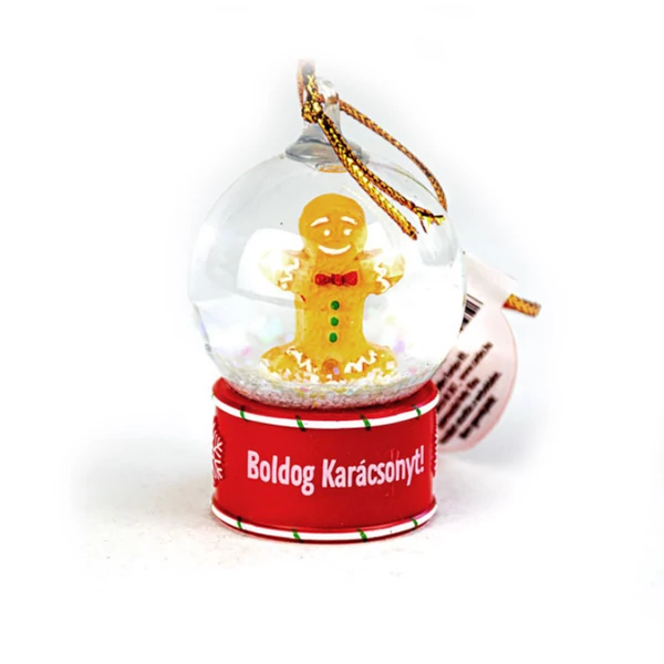 Névre Szóló Hógömb Dísz - Kisfiú - Boldog Karácsonyt Felirattal