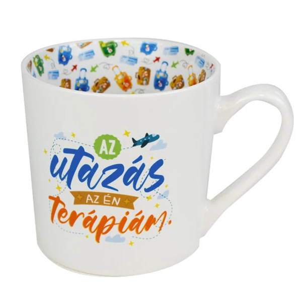 Az Utazás... Feliratú, Színes Belsejű Lifestyle Bögre