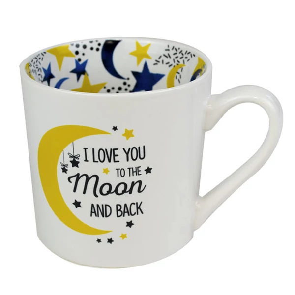I Love You Moon... Feliratú, Színes Belsejű Lifestyle Bögre