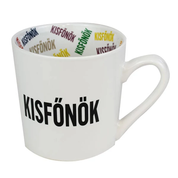 Kisfőnök Feliratú, Színes Belsejű Lifestyle Bögre